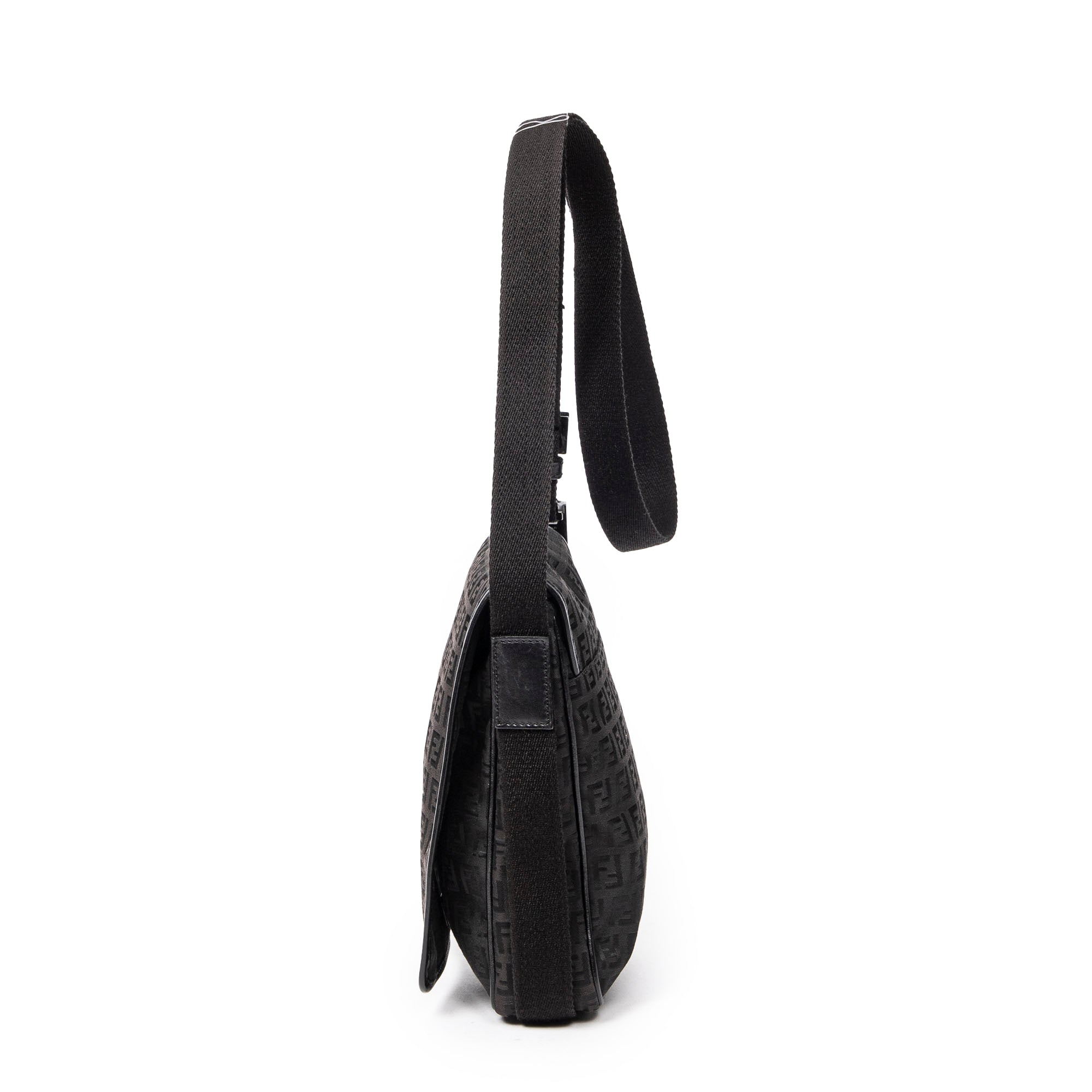 Shoulder Bag Small Flap Crossbody Dark Brown Zucchino Canvas
