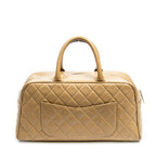 Handbag CC Timeless Bowler Bag Tan Quilted Caviar Leather