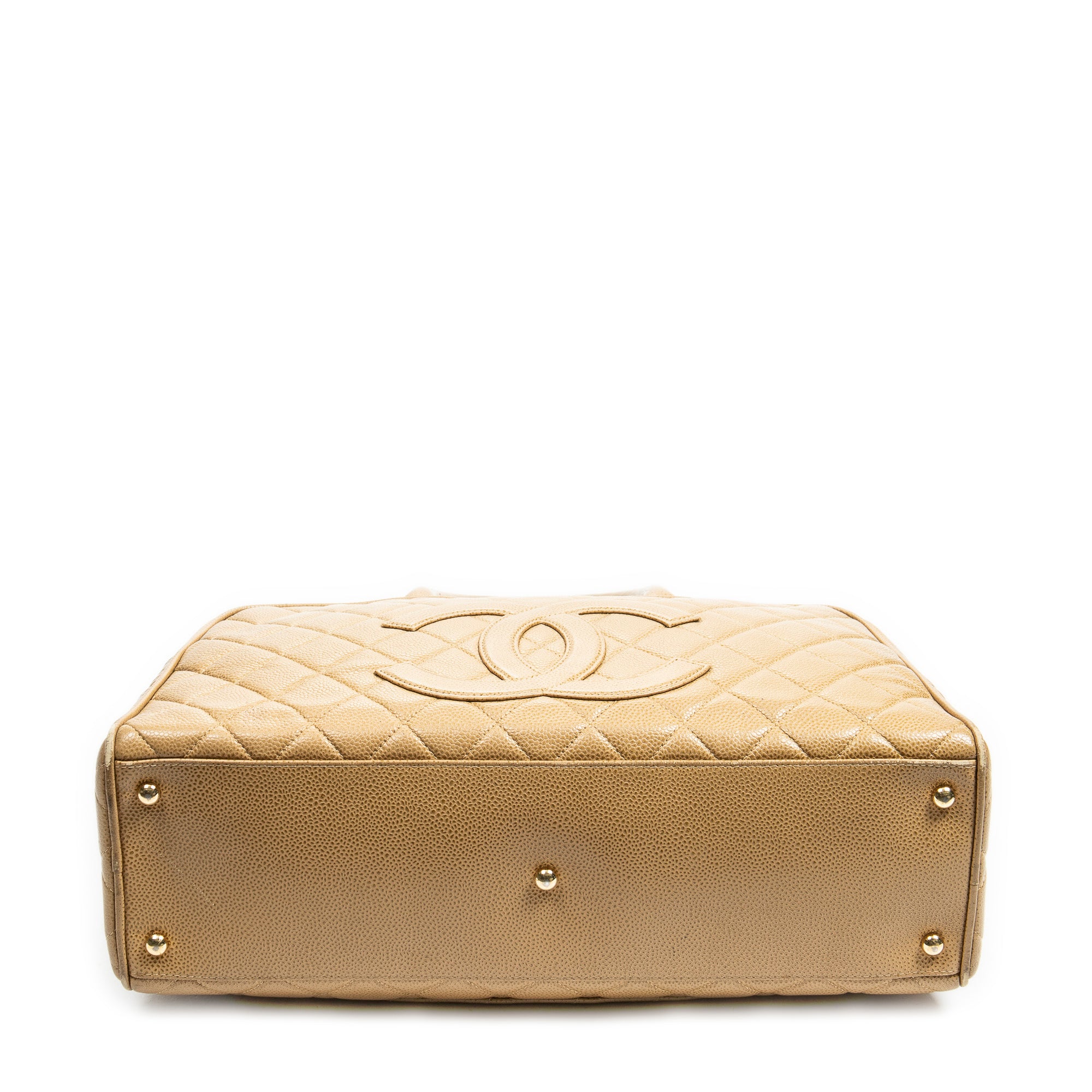 Handbag CC Timeless Bowler Bag Tan Quilted Caviar Leather