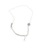 Collar Dior Beauty con dijes en capas, plateado, con baño de plata