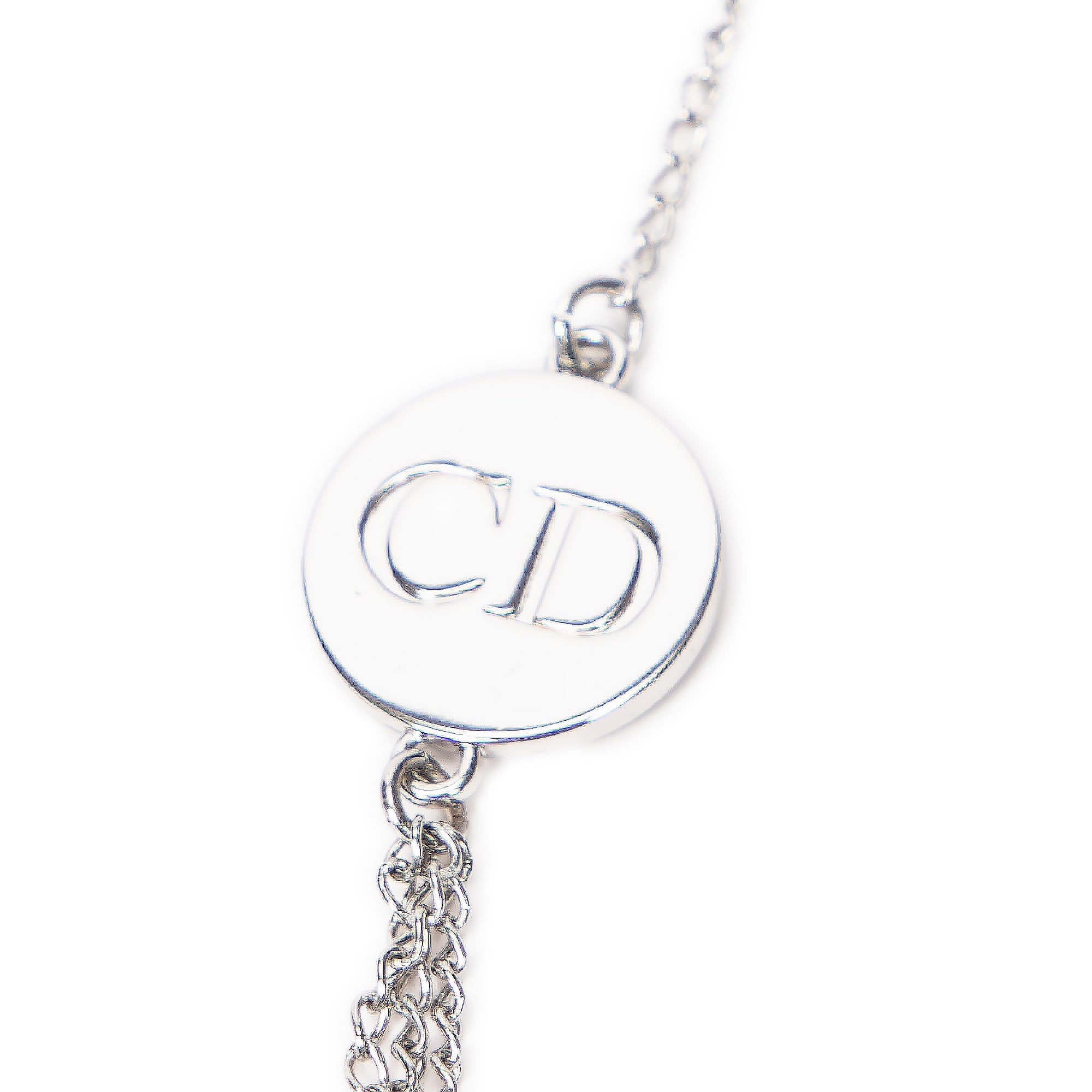 Necklace Dior Beauty Layered Charm Necklace Silver Silver Plated