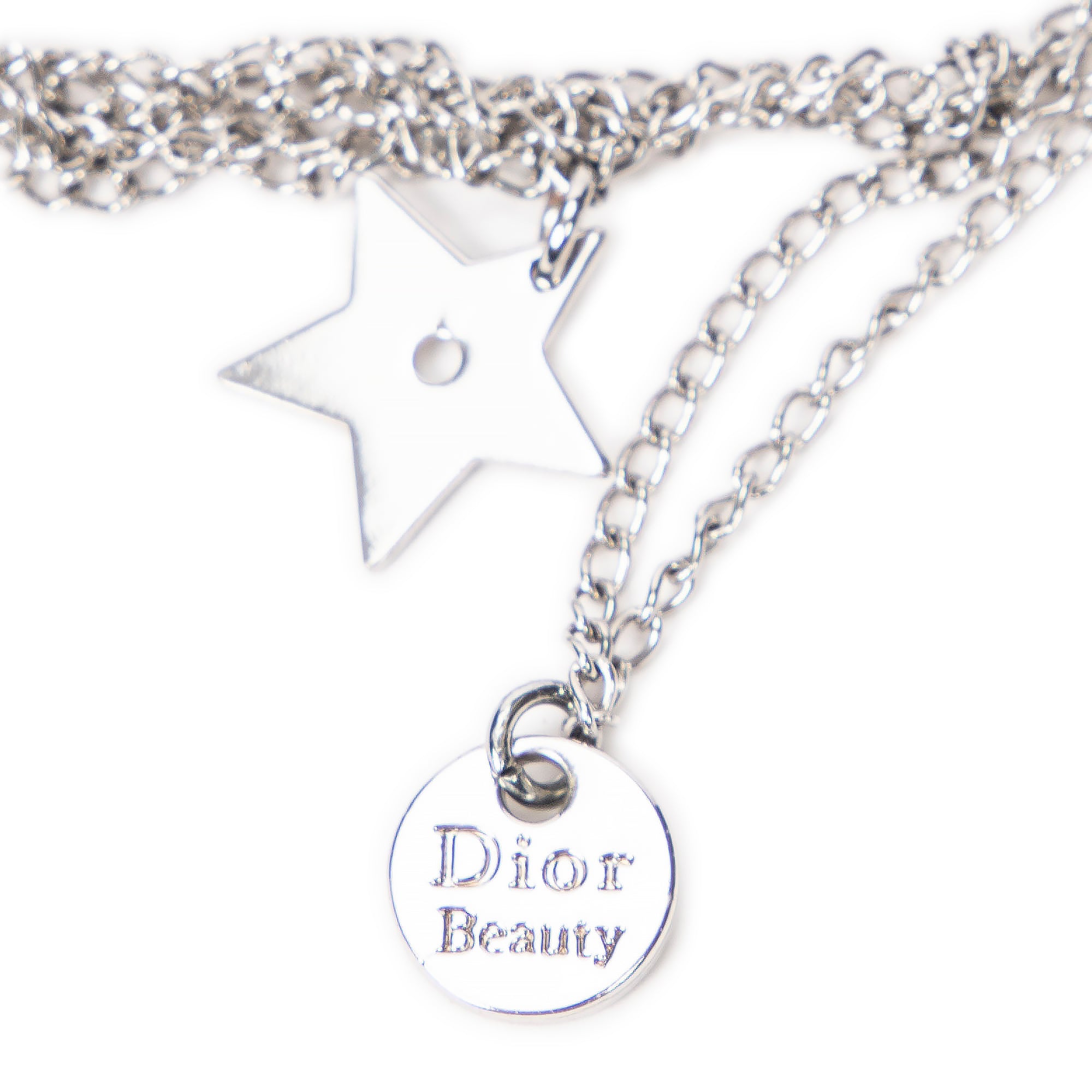 Necklace Dior Beauty Layered Charm Necklace Silver Silver Plated