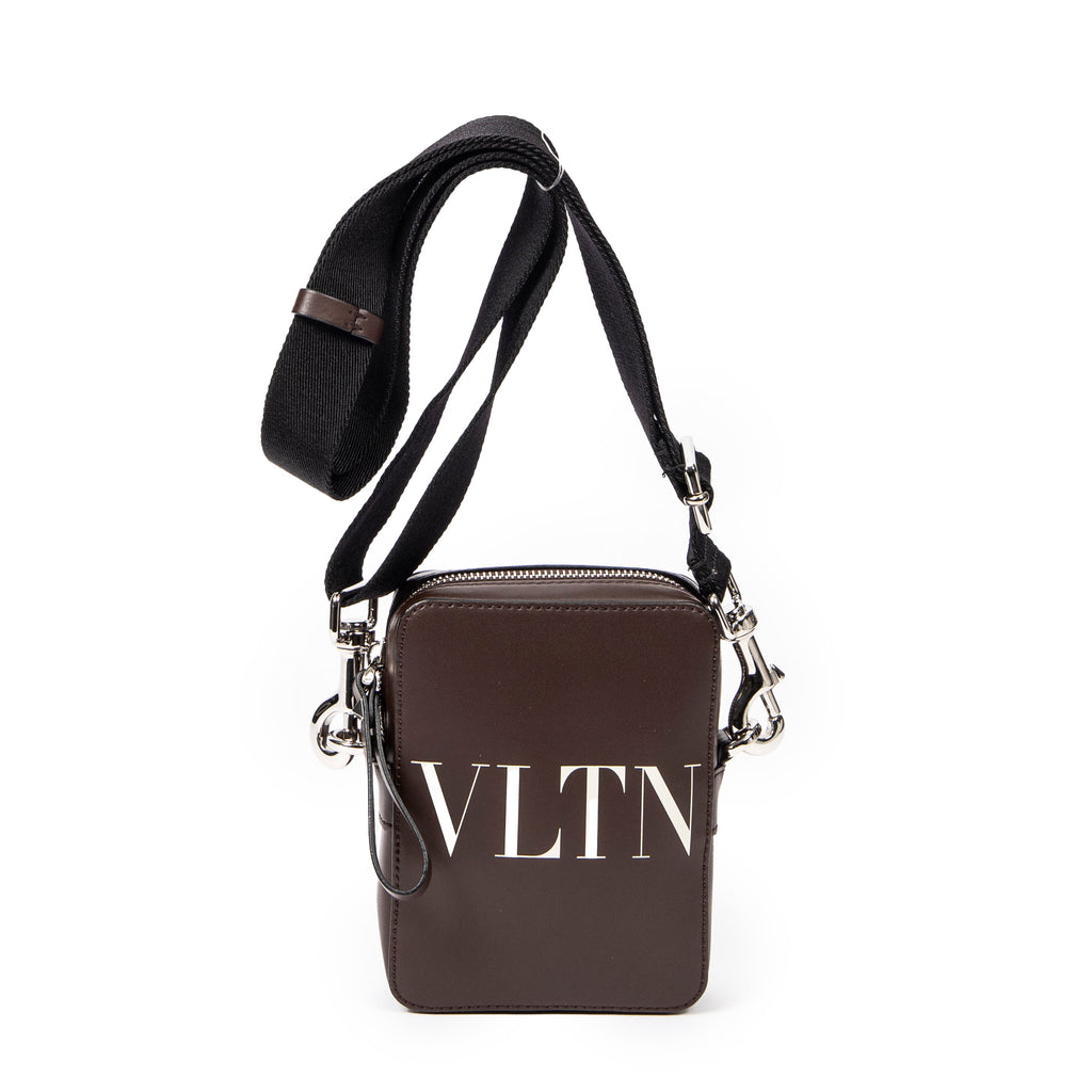 Shoulder Bag Small VLTN Crossbody Mocca Smooth Calfskin Leather