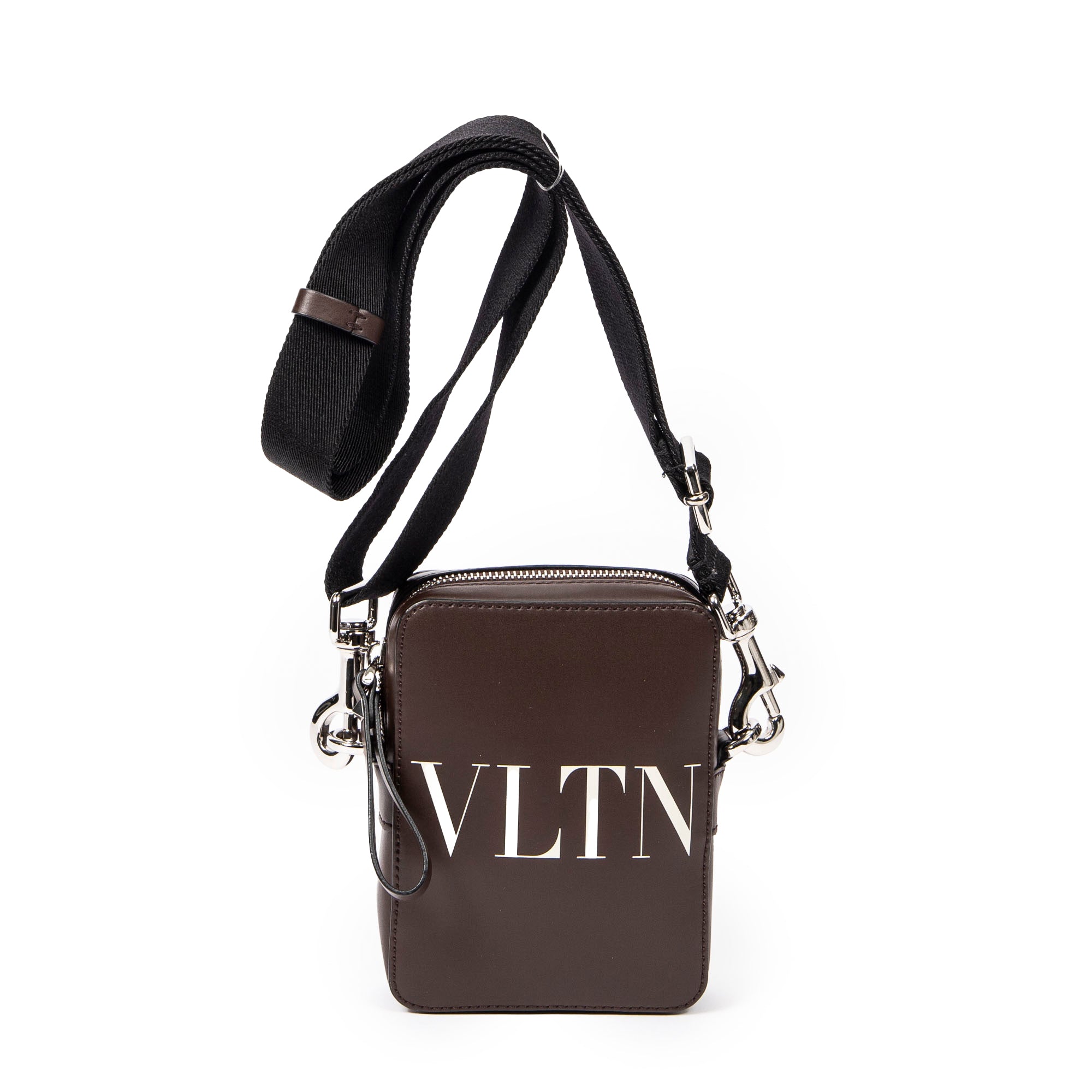 Shoulder Bag Small VLTN Crossbody Mocca Smooth Calfskin Leather