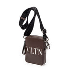 Shoulder Bag Small VLTN Crossbody Mocca Smooth Calfskin Leather