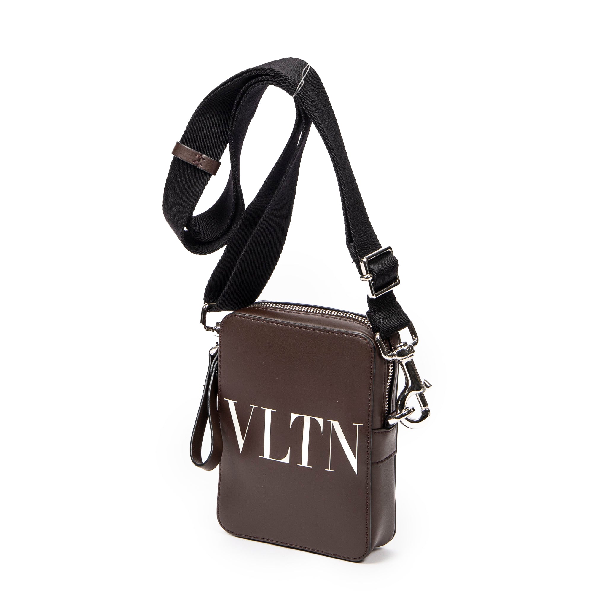 Shoulder Bag Small VLTN Crossbody Mocca Smooth Calfskin Leather