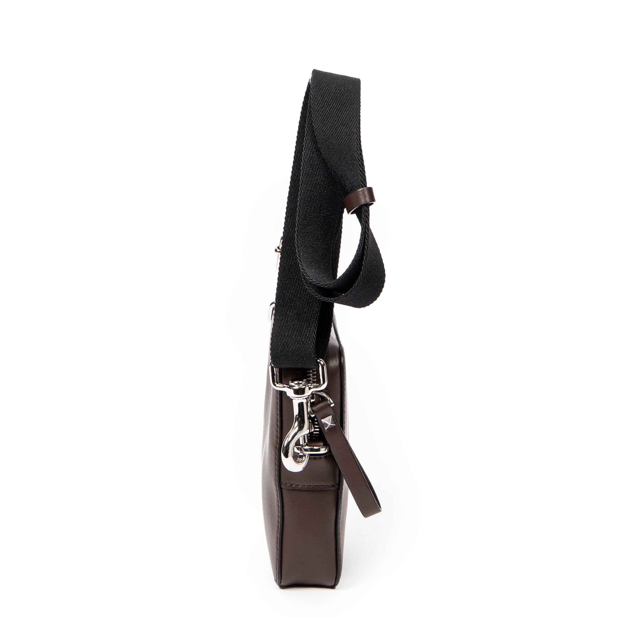 Shoulder Bag Small VLTN Crossbody Mocca Smooth Calfskin Leather
