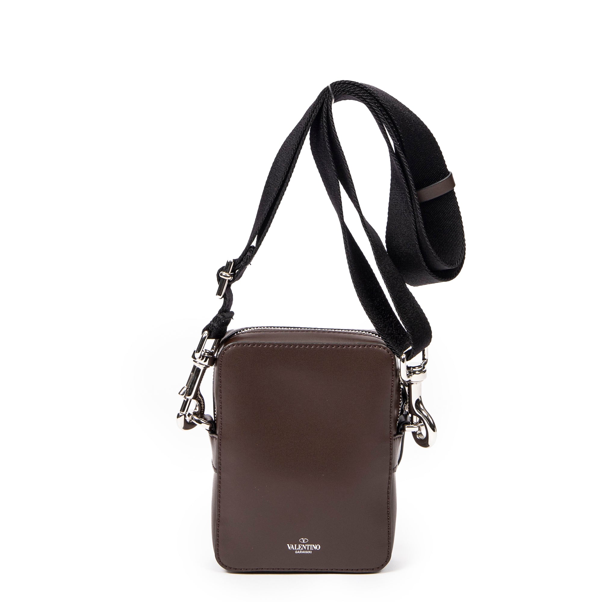 Shoulder Bag Small VLTN Crossbody Mocca Smooth Calfskin Leather