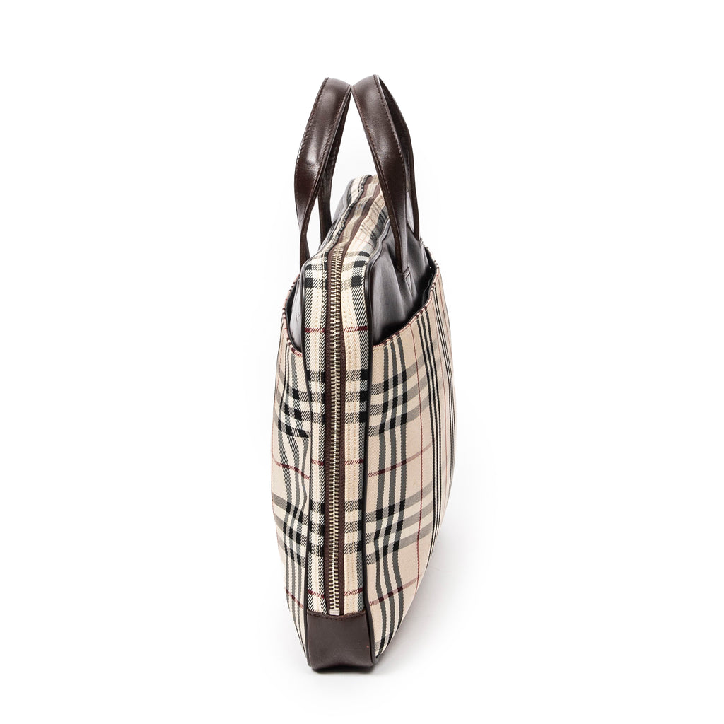 Shoulder Bag Business Bag Beige Nova Check Canvas