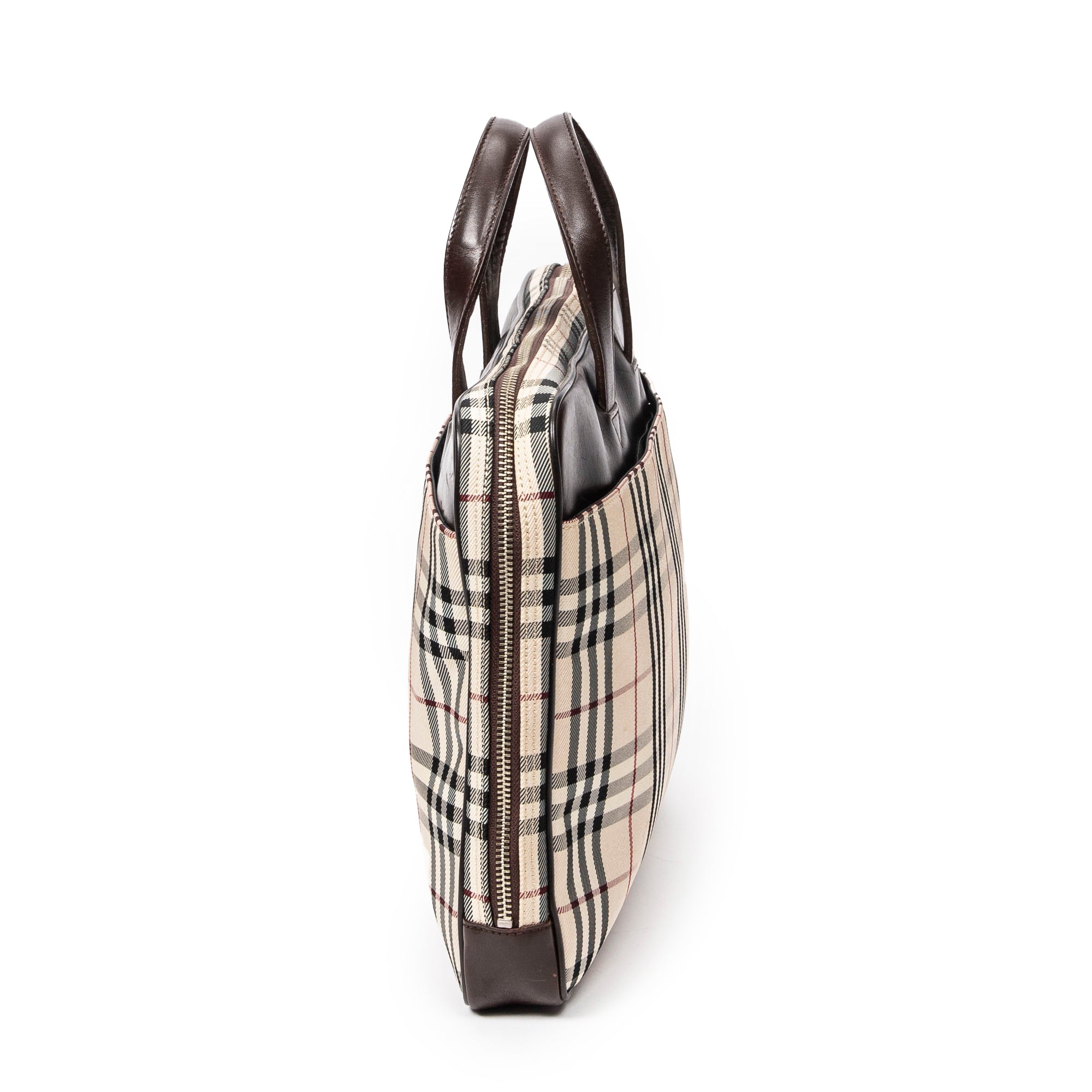 Shoulder Bag Business Bag Beige Nova Check Canvas