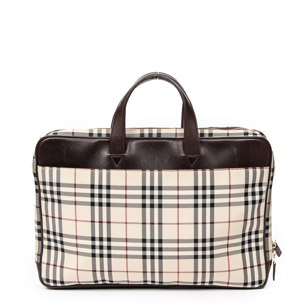 Shoulder Bag Business Bag Beige Nova Check Canvas
