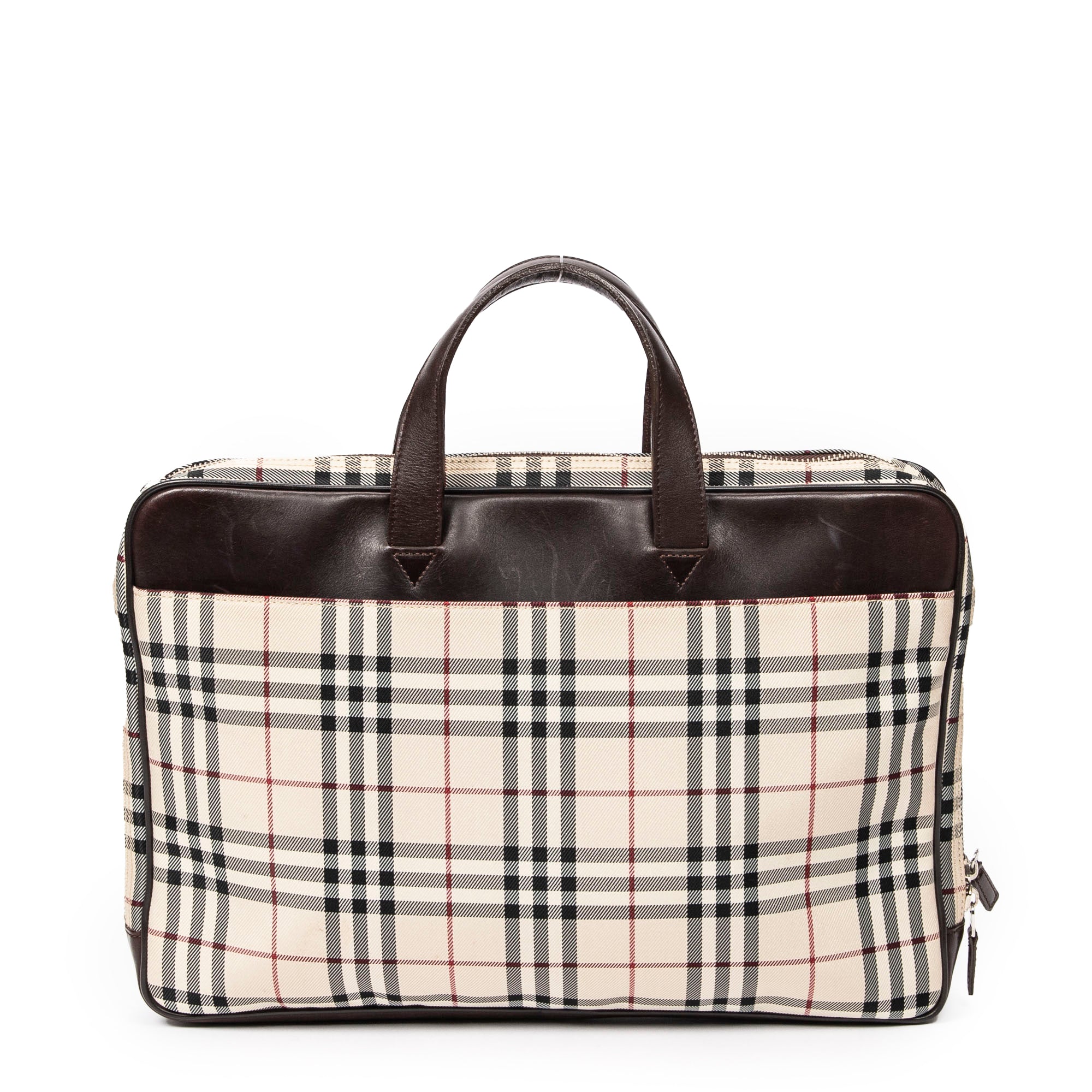 Shoulder Bag Business Bag Beige Nova Check Canvas