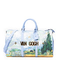 Travel Bag Ltd. Ed. Jeff Koons Masters Collection Van Gogh Keepall Bandouliere 50 Blue Masters Collection Van Gogh Printed Coated Canvas