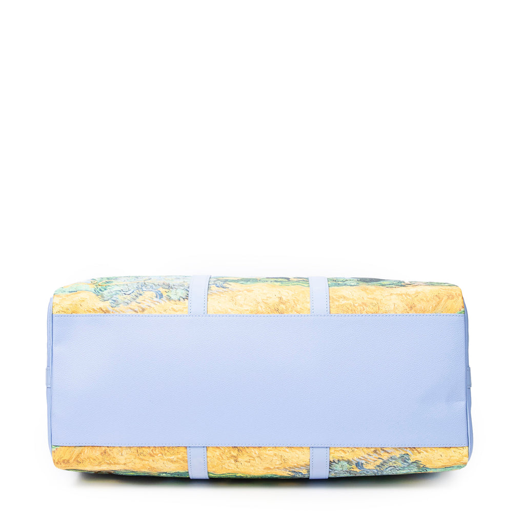 Travel Bag Ltd. Ed. Jeff Koons Masters Collection Van Gogh Keepall Bandouliere 50 Blue Masters Collection Van Gogh Printed Coated Canvas