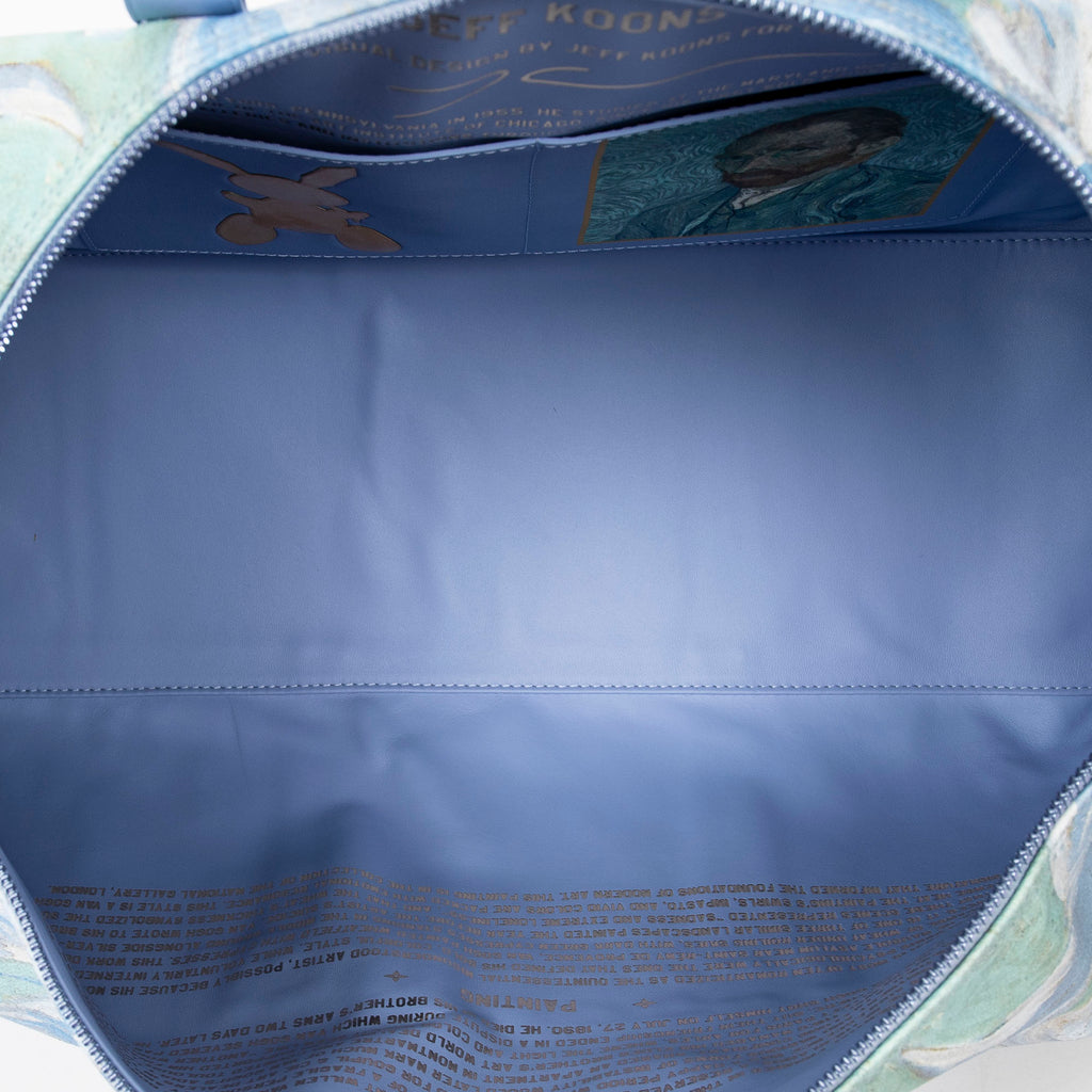 Travel Bag Ltd. Ed. Jeff Koons Masters Collection Van Gogh Keepall Bandouliere 50 Blue Masters Collection Van Gogh Printed Coated Canvas