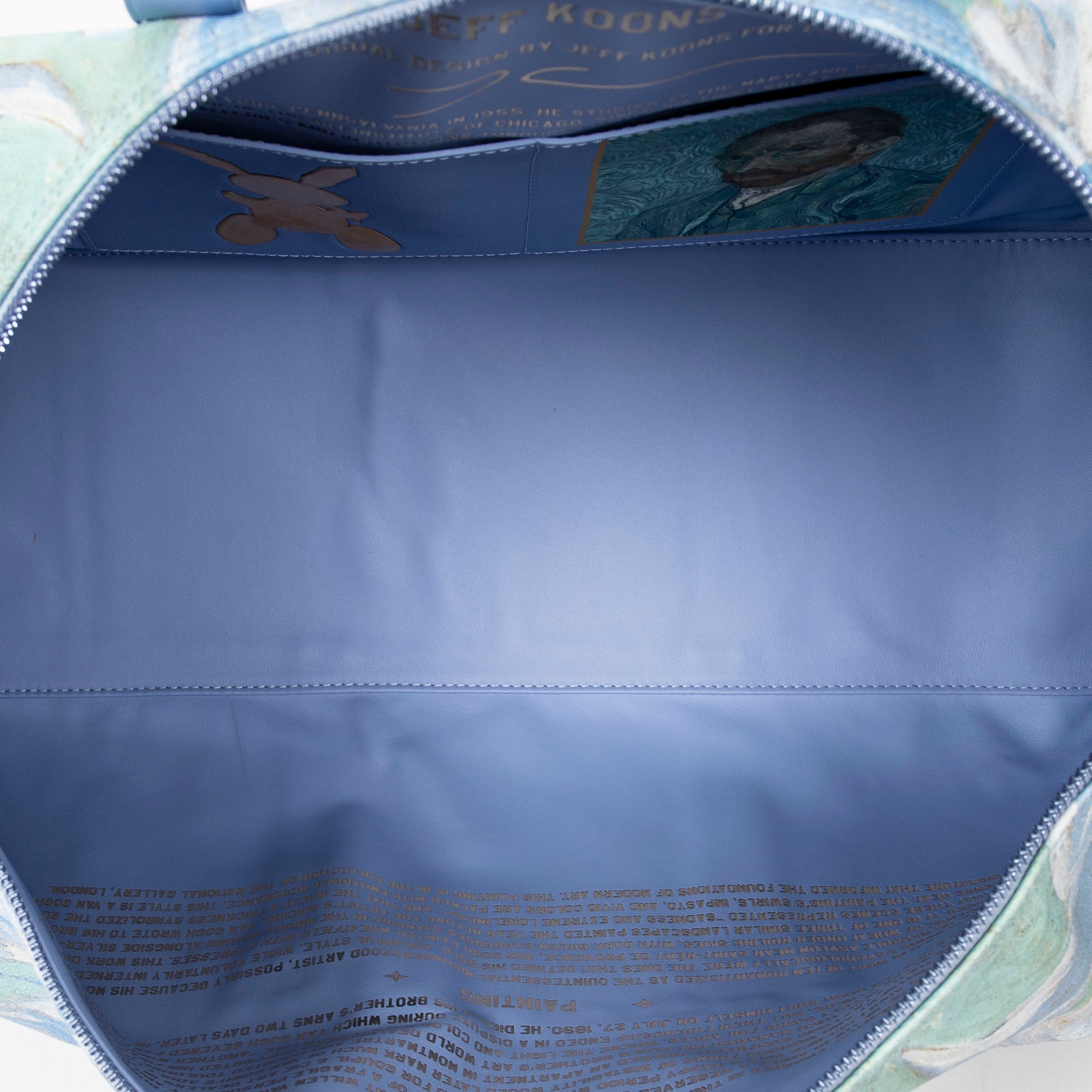 Travel Bag Ltd. Ed. Jeff Koons Masters Collection Van Gogh Keepall Bandouliere 50 Blue Masters Collection Van Gogh Printed Coated Canvas