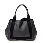 Bolso de Hombro Pequeño Cabas Navy Piel de Becerro Negra