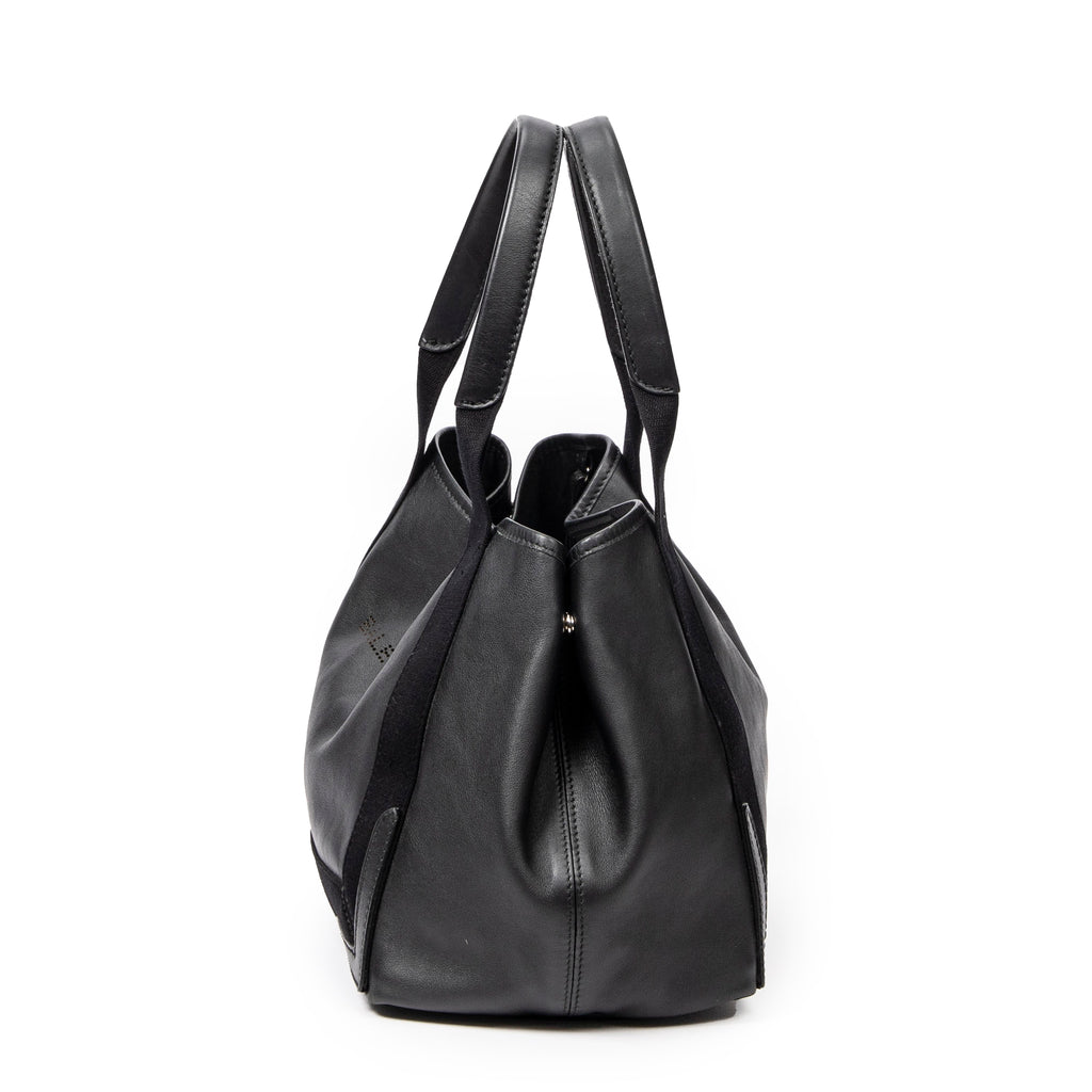 Bolso de Hombro Pequeño Cabas Navy Piel de Becerro Negra