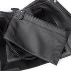 Bolso de Hombro Pequeño Cabas Navy Piel de Becerro Negra
