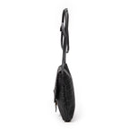 Shoulder Bag Small Flap Crossbody Black Zucchino Canvas