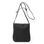 Shoulder Bag Small Flap Crossbody Black Zucchino Canvas