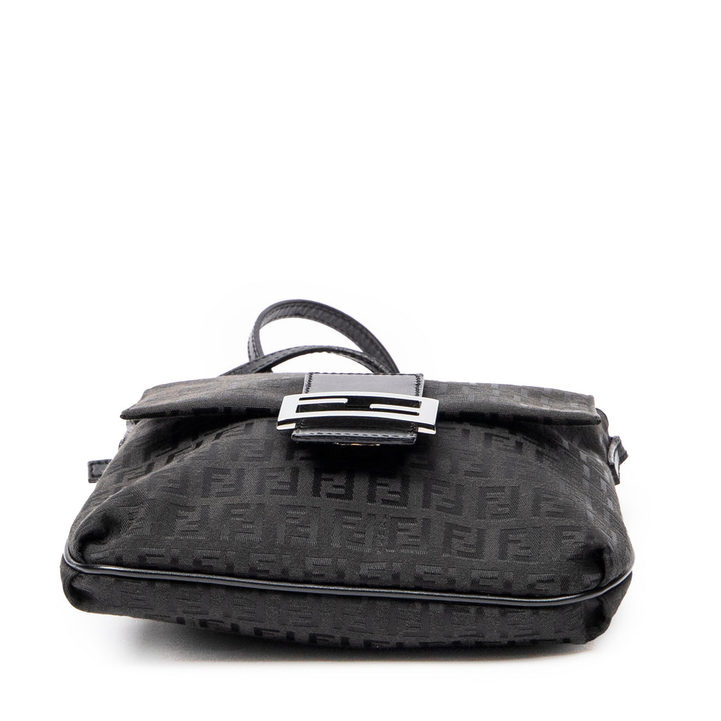 Shoulder Bag Small Flap Crossbody Black Zucchino Canvas