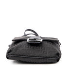 Shoulder Bag Small Flap Crossbody Black Zucchino Canvas