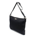 Shoulder Bag Large Denim Flat Messenger Black Monogrammed Denim Canvas