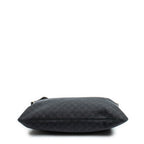 Shoulder Bag Large Denim Flat Messenger Black Monogrammed Denim Canvas