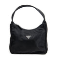 Shoulder Bag Mini Hobo Pochette Black Nylon Canvas