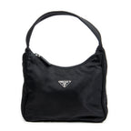 Shoulder Bag Mini Hobo Pochette Black Nylon Canvas