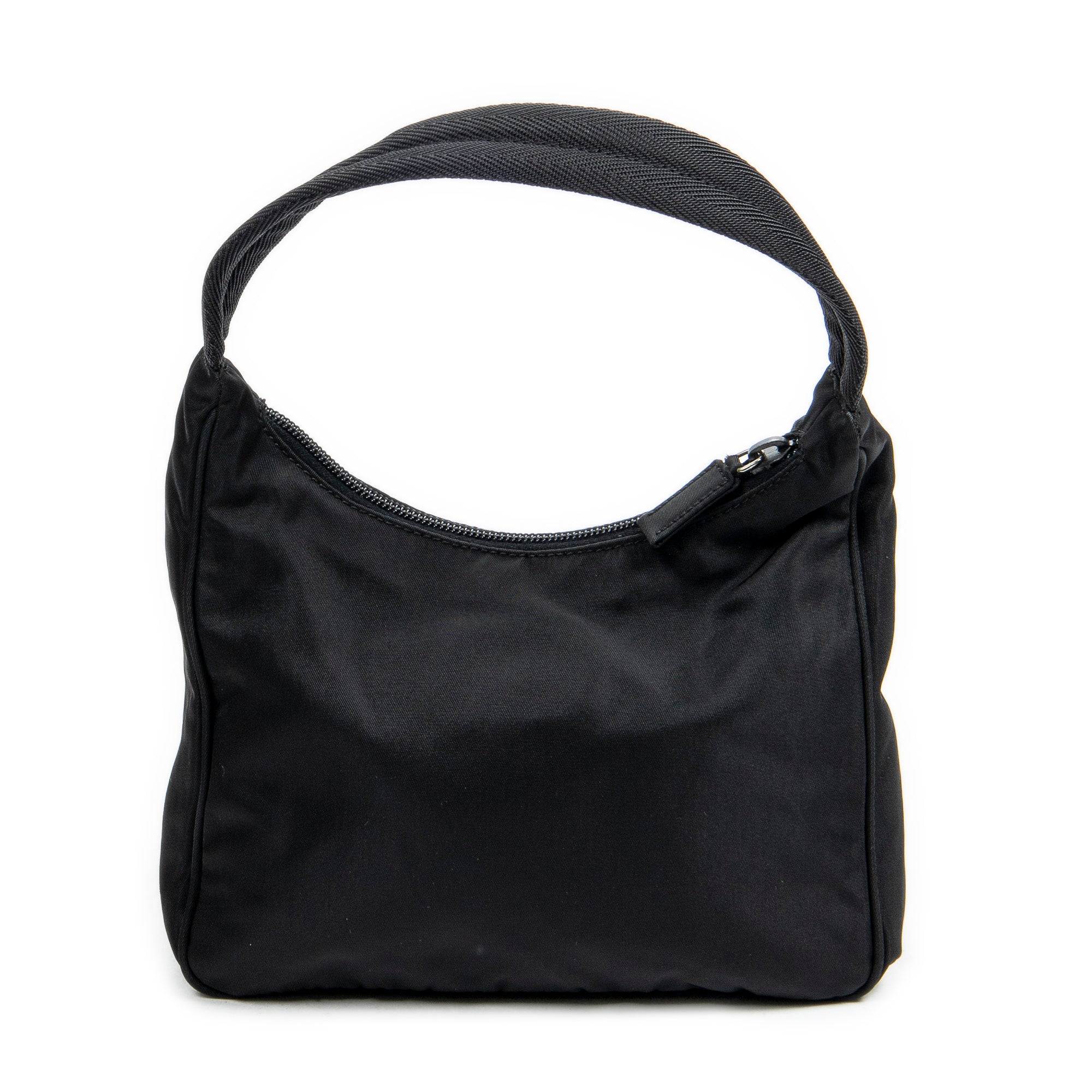 Shoulder Bag Mini Hobo Pochette Black Nylon Canvas