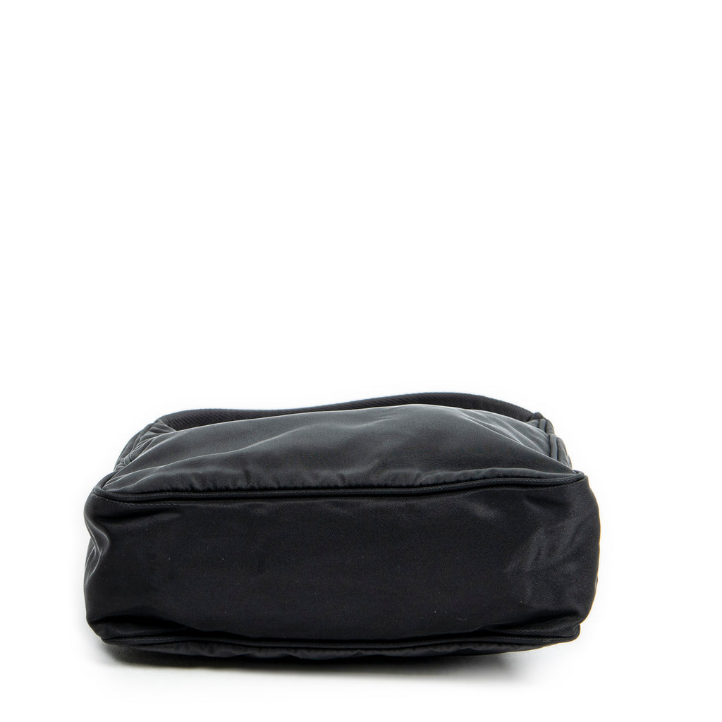 Shoulder Bag Mini Hobo Pochette Black Nylon Canvas