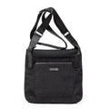 Shoulder Bag Front Slip Pocket Crossbody Black Monogrammed Canvas