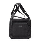 Shoulder Bag Front Slip Pocket Crossbody Black Monogrammed Canvas