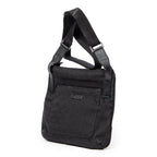 Shoulder Bag Front Slip Pocket Crossbody Black Monogrammed Canvas