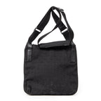 Shoulder Bag Front Slip Pocket Crossbody Black Monogrammed Canvas