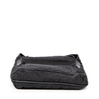 Shoulder Bag Front Slip Pocket Crossbody Black Monogrammed Canvas