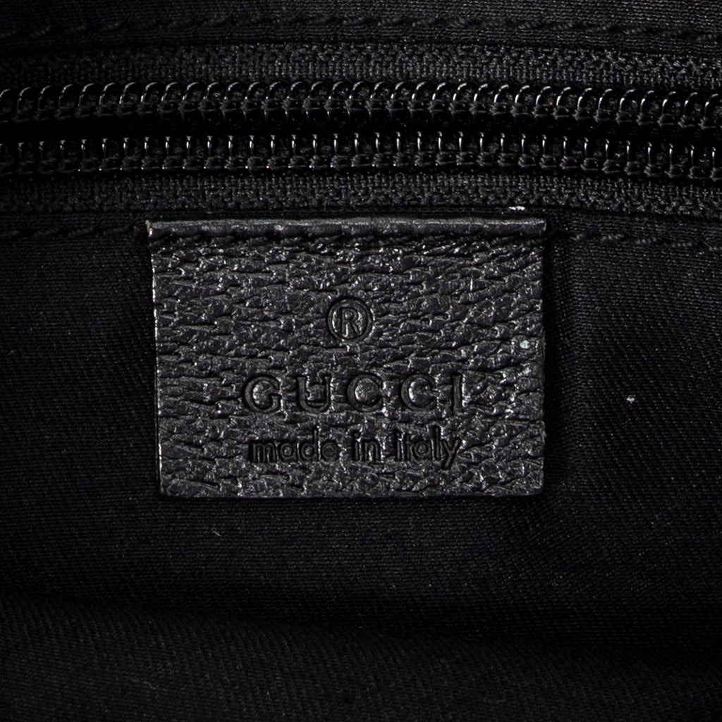 Shoulder Bag Front Slip Pocket Crossbody Black Monogrammed Canvas