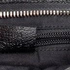 Shoulder Bag Front Slip Pocket Crossbody Black Monogrammed Canvas