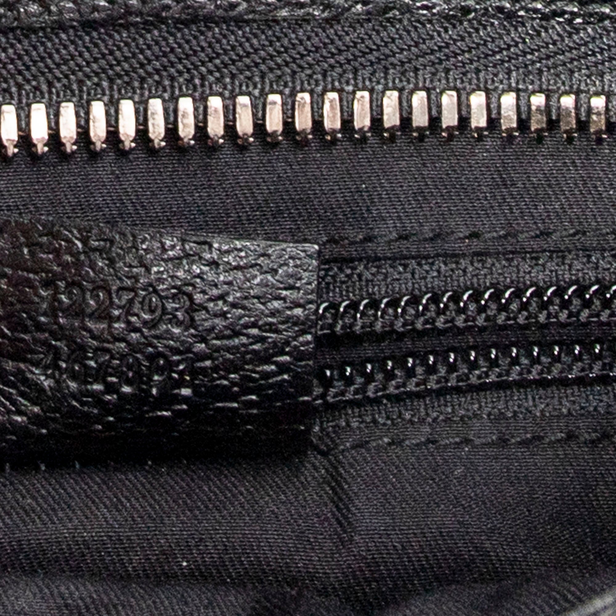 Shoulder Bag Front Slip Pocket Crossbody Black Monogrammed Canvas