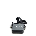 Shoulder Bag VLTN Small Crossbody Black Logo Print Smooth Calfskin Leather