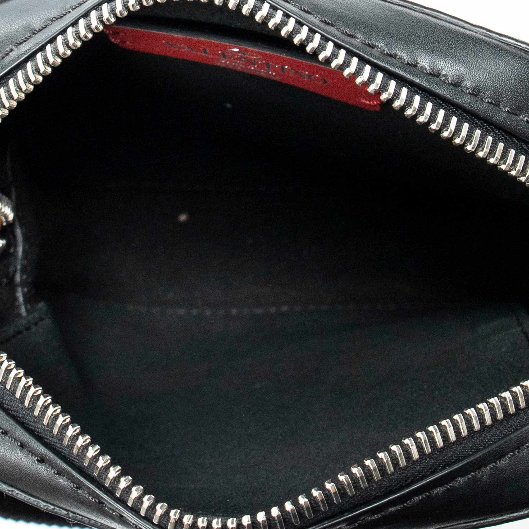 Shoulder Bag VLTN Small Crossbody Black Logo Print Smooth Calfskin Leather