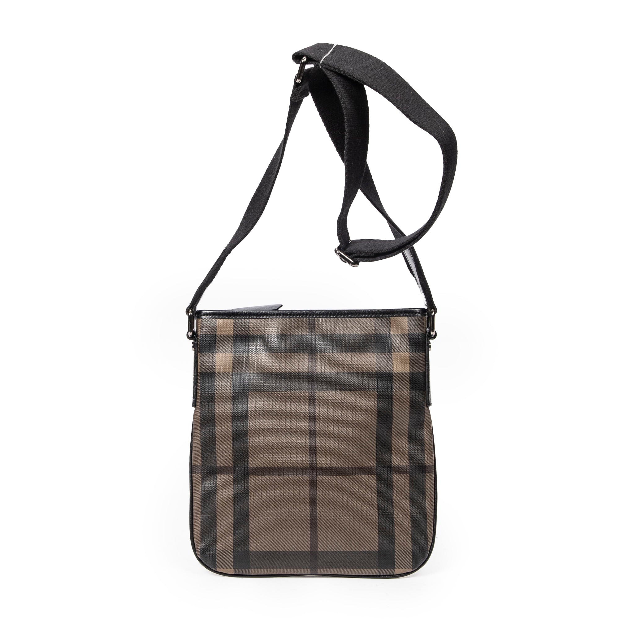 Shoulder Bag Small Zip Messenger Grey Smoked Trench Coated Canvas