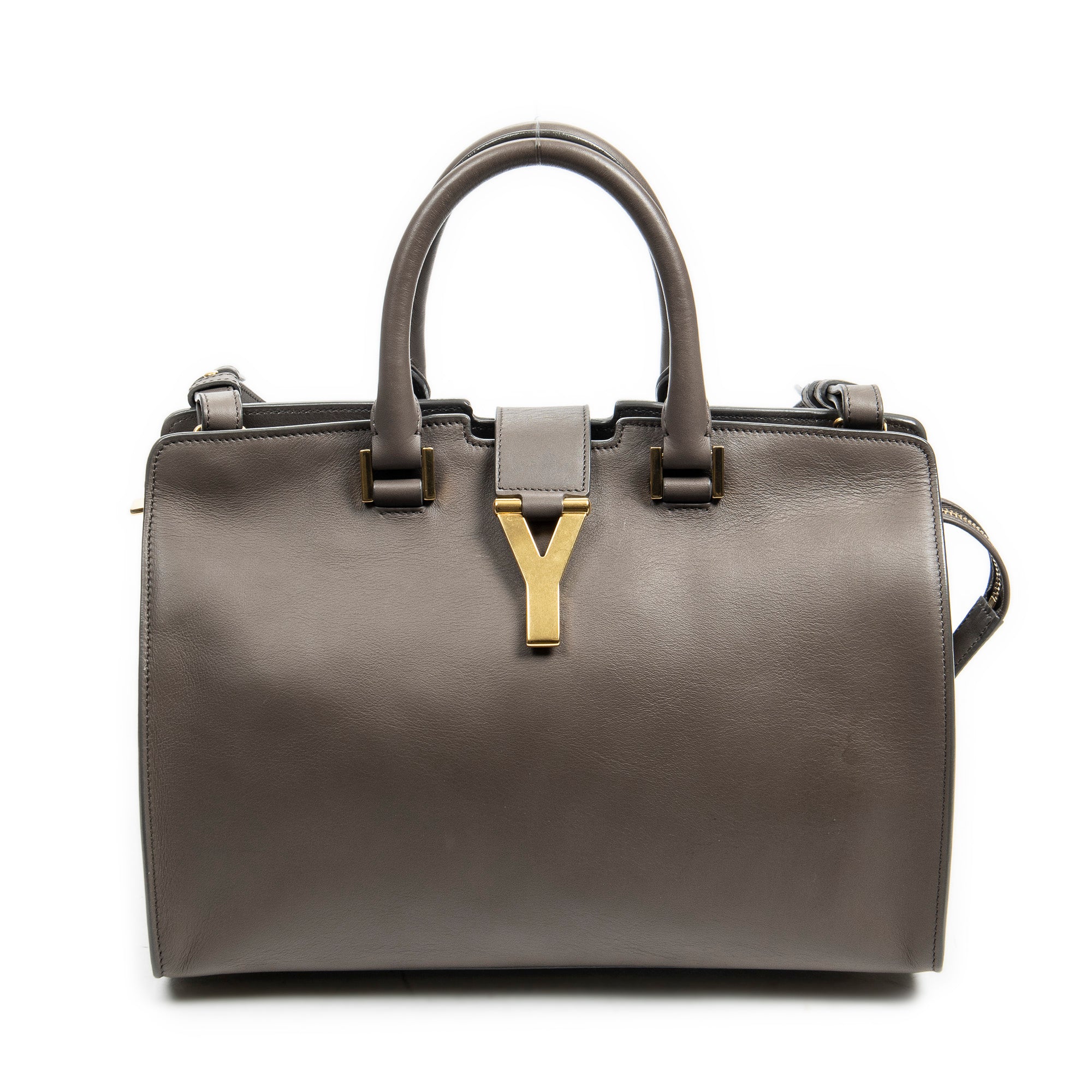 Shoulder Bag Small Cabas ChYc Grey Smooth Calfskin Leather