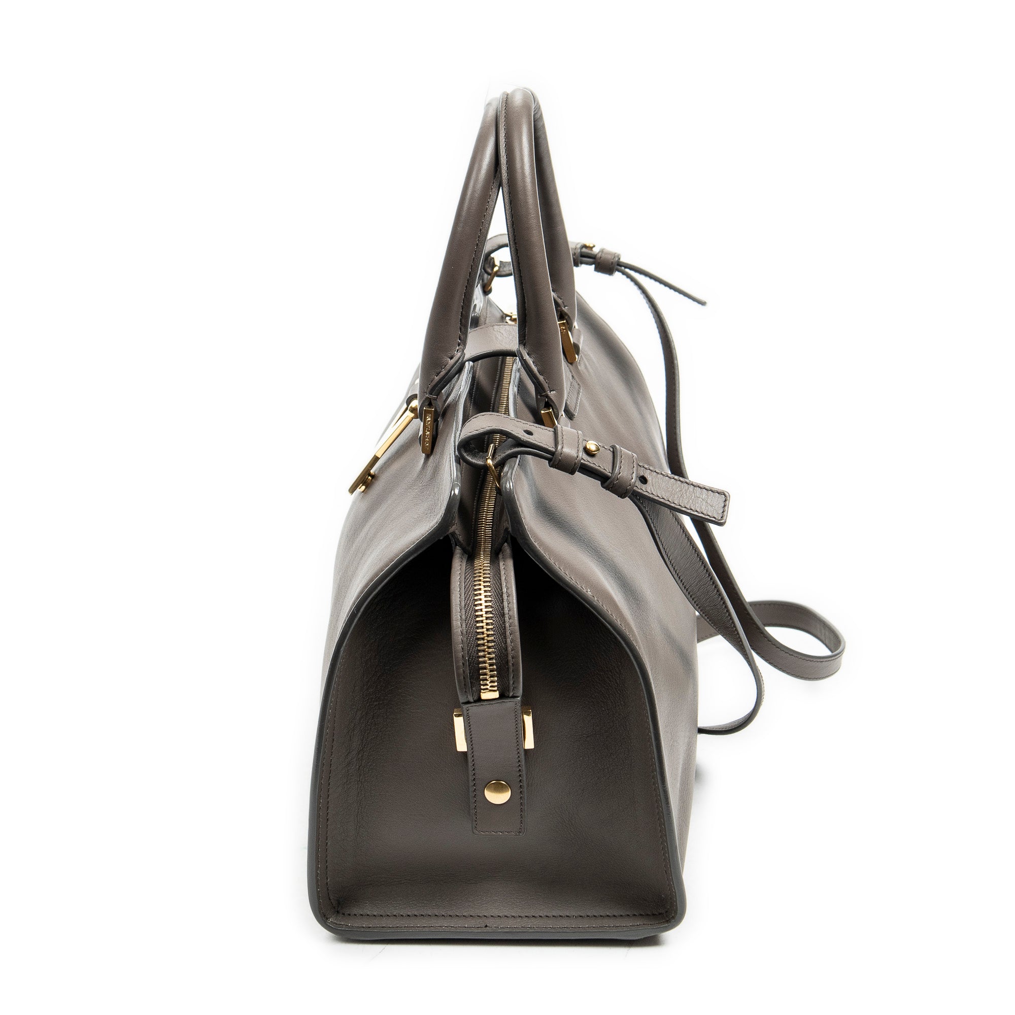 Shoulder Bag Small Cabas ChYc Grey Smooth Calfskin Leather