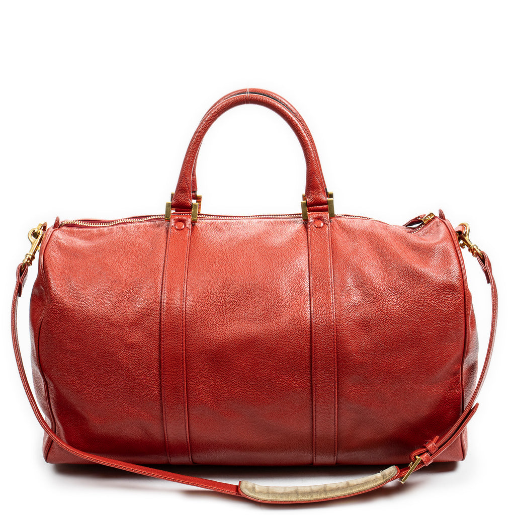 Travel Bag CC Timeless Large Boston Red Caviar Leather