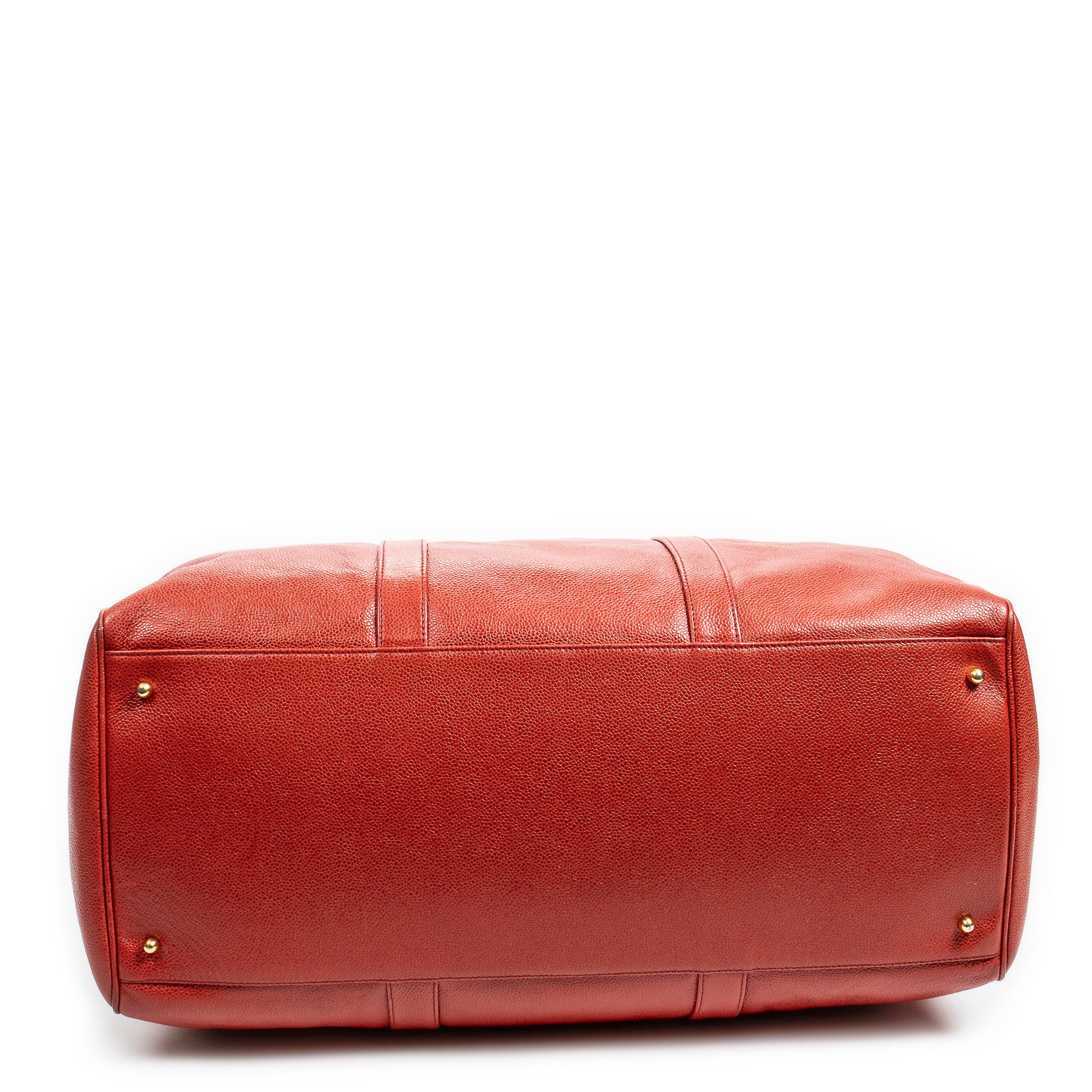 Travel Bag CC Timeless Large Boston Red Caviar Leather
