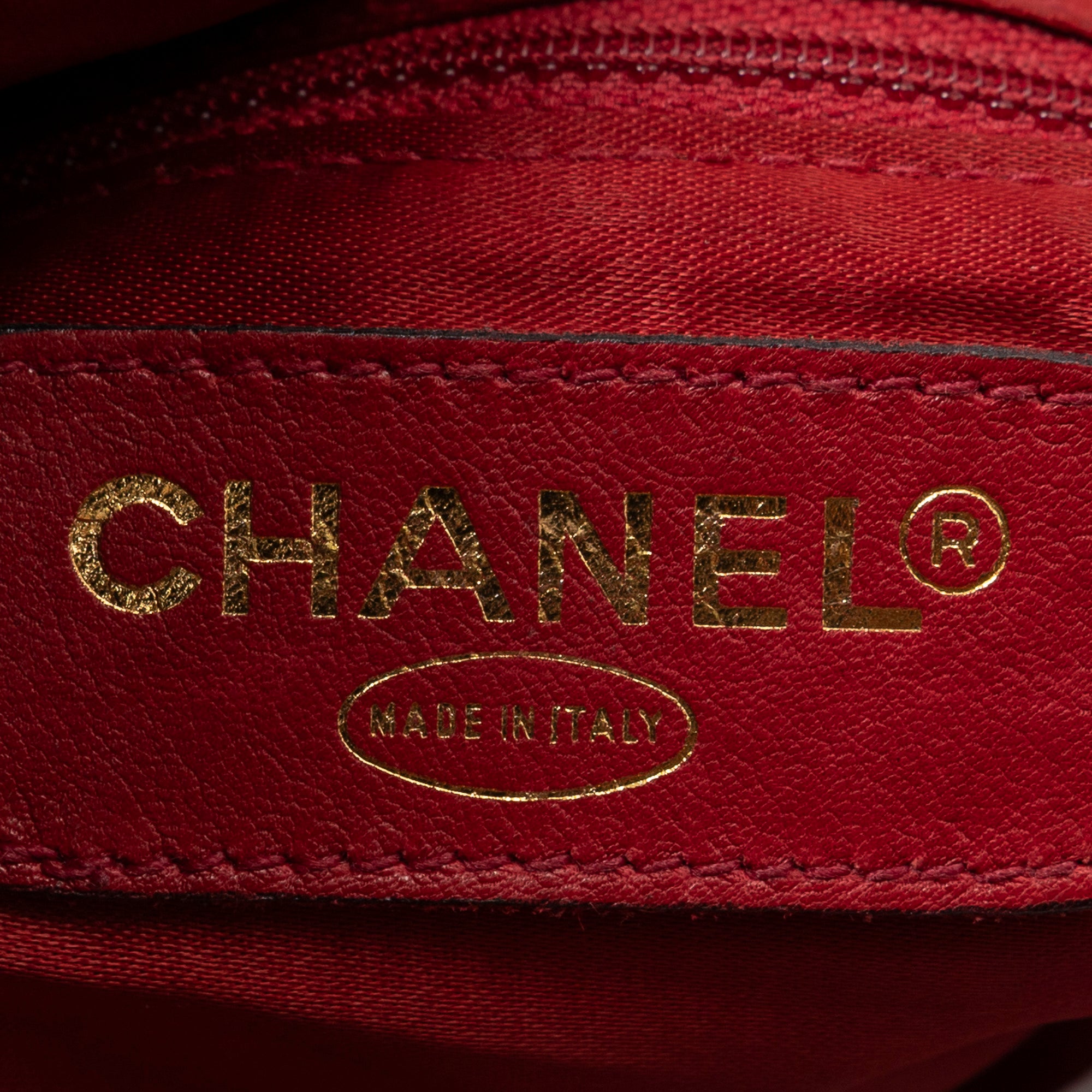 Travel Bag CC Timeless Large Boston Red Caviar Leather