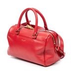 Shoulder Bag Baby Duffle Red Calfskin Leather